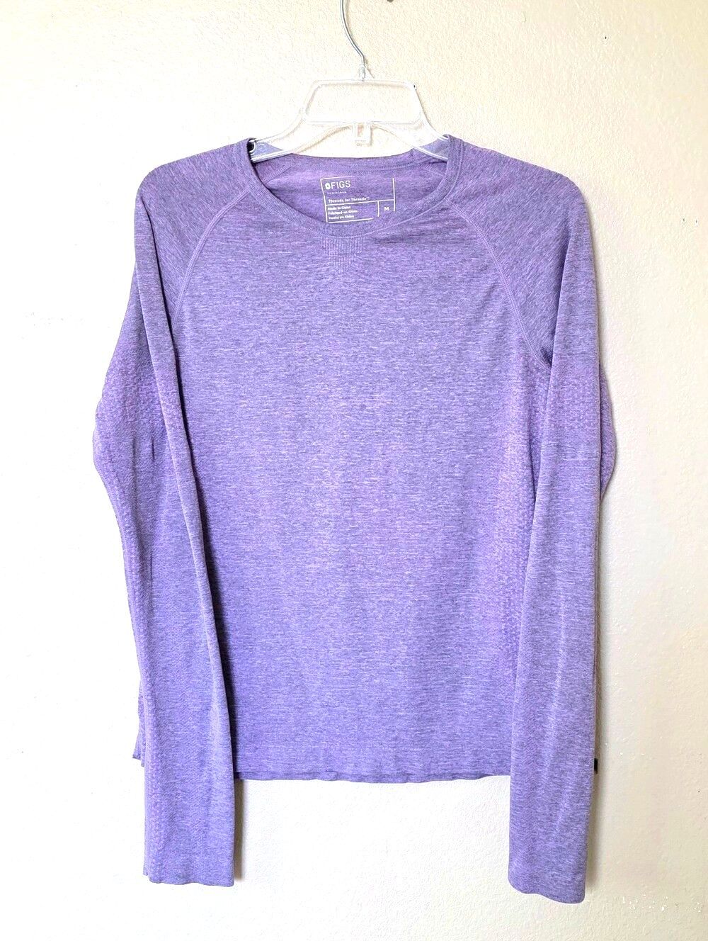 FIGS Womens Purple Seamless Thread for Threads Long Sleeve Shirt - Size Medium
